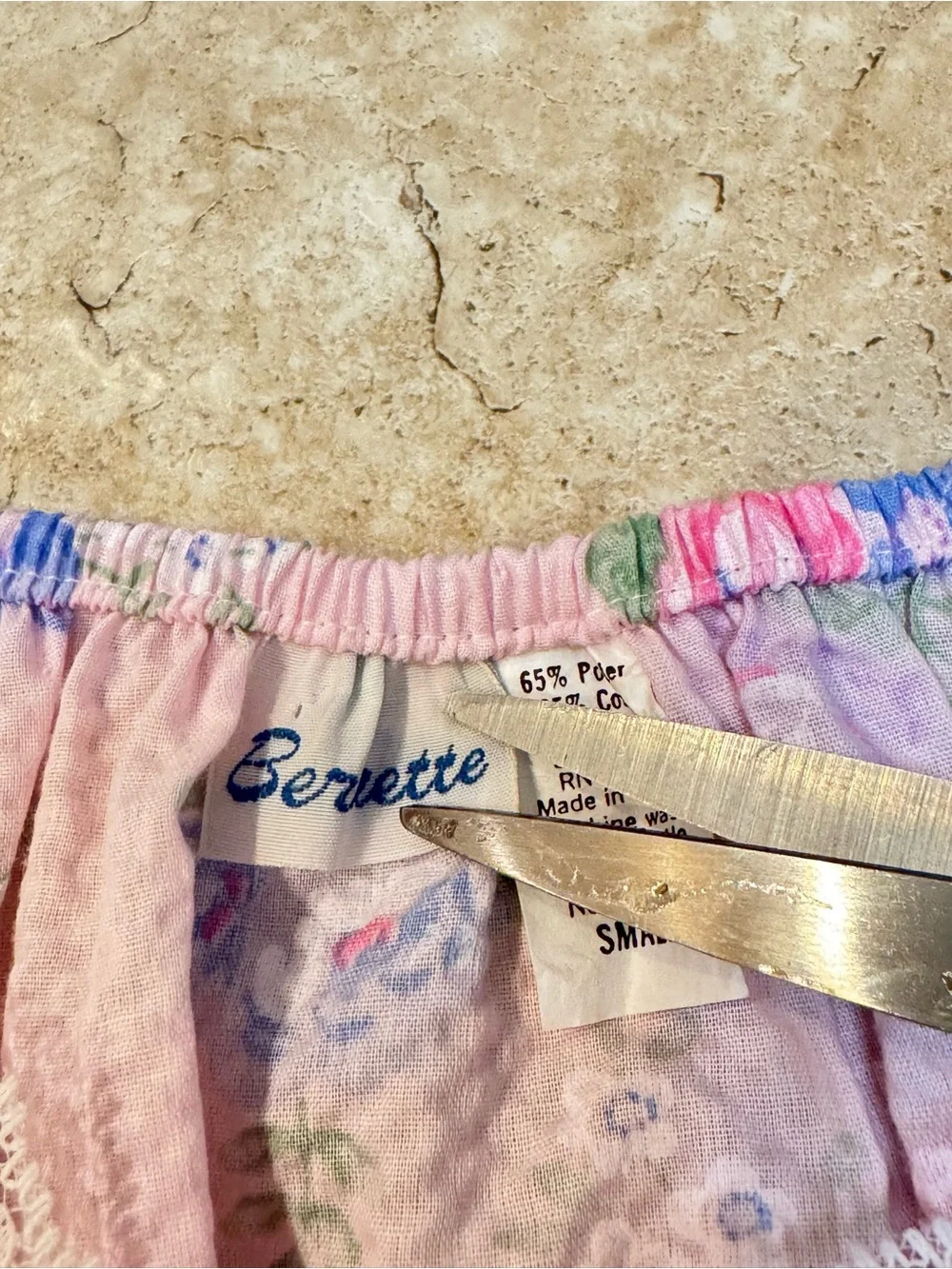 Vintage Berrette New York Women’s Pink Floral Sleeveless Nightgown Small